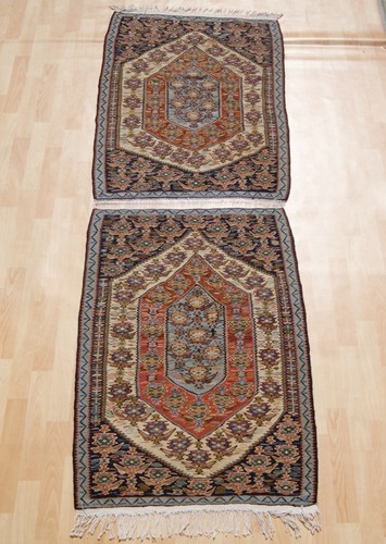 WOHNKULTUR KURDISCHER KELIM MEHRFARBIG RECHTECKIG WOLLE 20+ KELIM LÄUFER 2X7ft - Bild 1 von 4