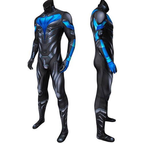 Titans Nightwing Bodysuit Cosplay Jumpsuit 3D Printing Halloween Outfit Costume - Picture 2 of 14