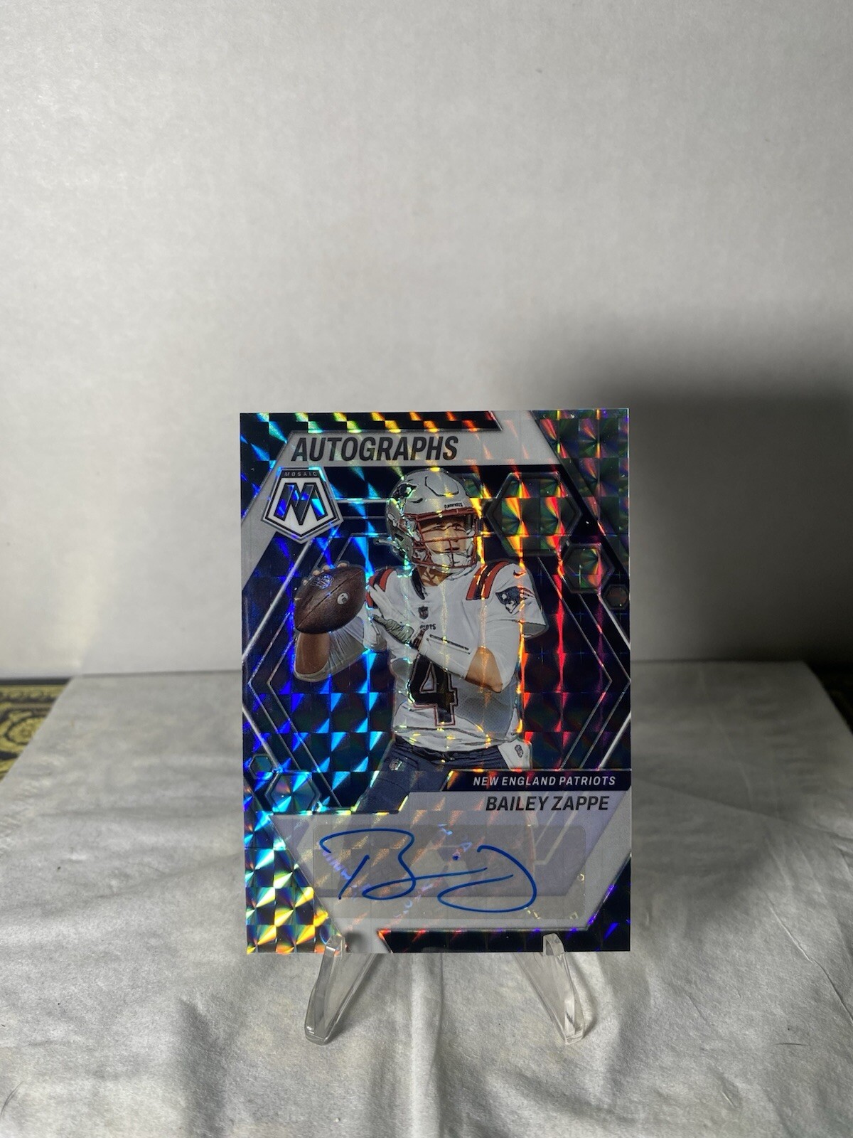 2023 Panini Mosaic - Autographs Mosaic #AM-BZ Bailey Zappe (AU)