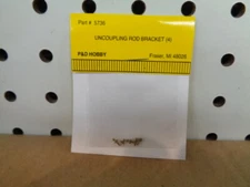 P&D Hobby Brand O Scale Detailing Parts: Bracket, uncoupling rod, EMD, brass (4)