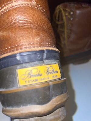 Brooks Brothers Mens Leather Duck Boots with Plaid Insulated Fur Insole, Sz 9D Brooks Brothers Mens Leather Duck Boots with | Mercari main image 3