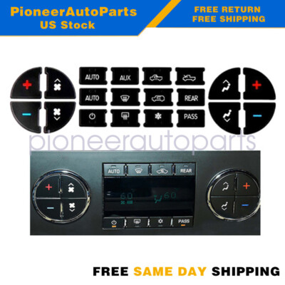 Central Control Area AC Button Stickers Replacement Fit For 2007-2014 GM Chevy