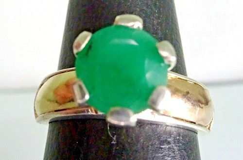 Bague En Argent 925 Avec émeraude Verte Naturelle De Zambie - Taille US 5, Ovale, Neuf Sans Boîte