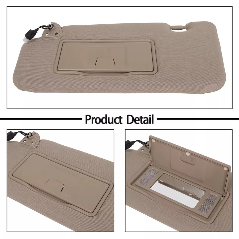 Parasol apto para Nissan Murano 2006-2008 beige lado izquierdo del conductor con lámpara Foto 4 de 4