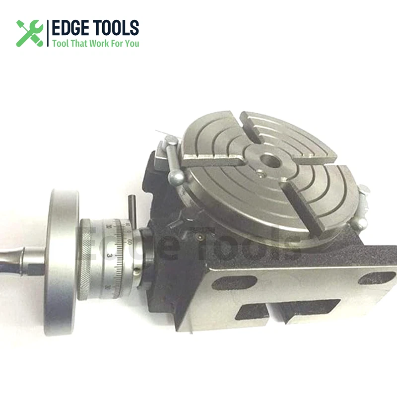 Mesa giratoria horizontal vertical de 6 pulgadas 150 mm HV6-4 ranuras para fresadora Foto 2 de 4