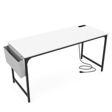60"Gaming Table Computer Desk Writing Desk Office w/Charging Station Storage Bag