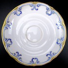 KPM Berlin Porzellan Untertasse 1849-1870 Handbemalt Blau/Gold Antik SELTEN
