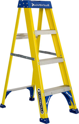 4-Foot Fiberglass Step Ladder - 250Lb Capacity, Durable & Lightweight Design