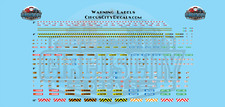Railroad MOW Vehicle Warning Labels HO 1:87 Scale Decals RPS Boley Walthers
