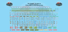 Railroad MOW Vehicle Warning Labels HO 1:87 Scale Decals RPS Boley Walthers