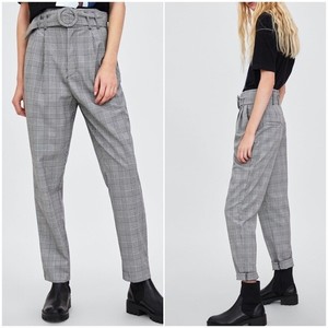 zara plaid pants