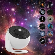 12-in-1 Night Light Galaxy Projector with HD Projection & Silent Operation