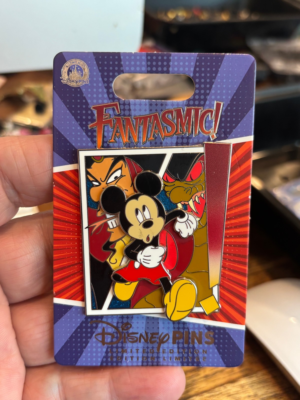 Disney Fantasmic Quarterly Pin - Mickey & Jafar