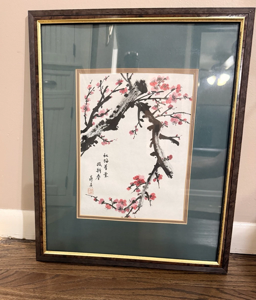 中国古美術・仕女図三尺画芯・純手描き・工筆・彩色画・仇英印款・書道