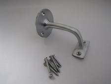 SOLID Brass Bannister Support Stair Rail Bracket Balustrade SATIN CHROME