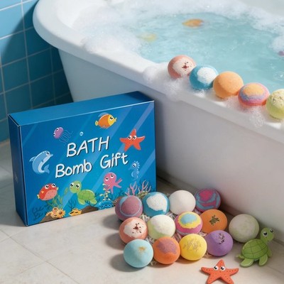 Bath Bombs for Kids with Surprise Inside, 12 Pack Handmade Bath Bomb Gift Set