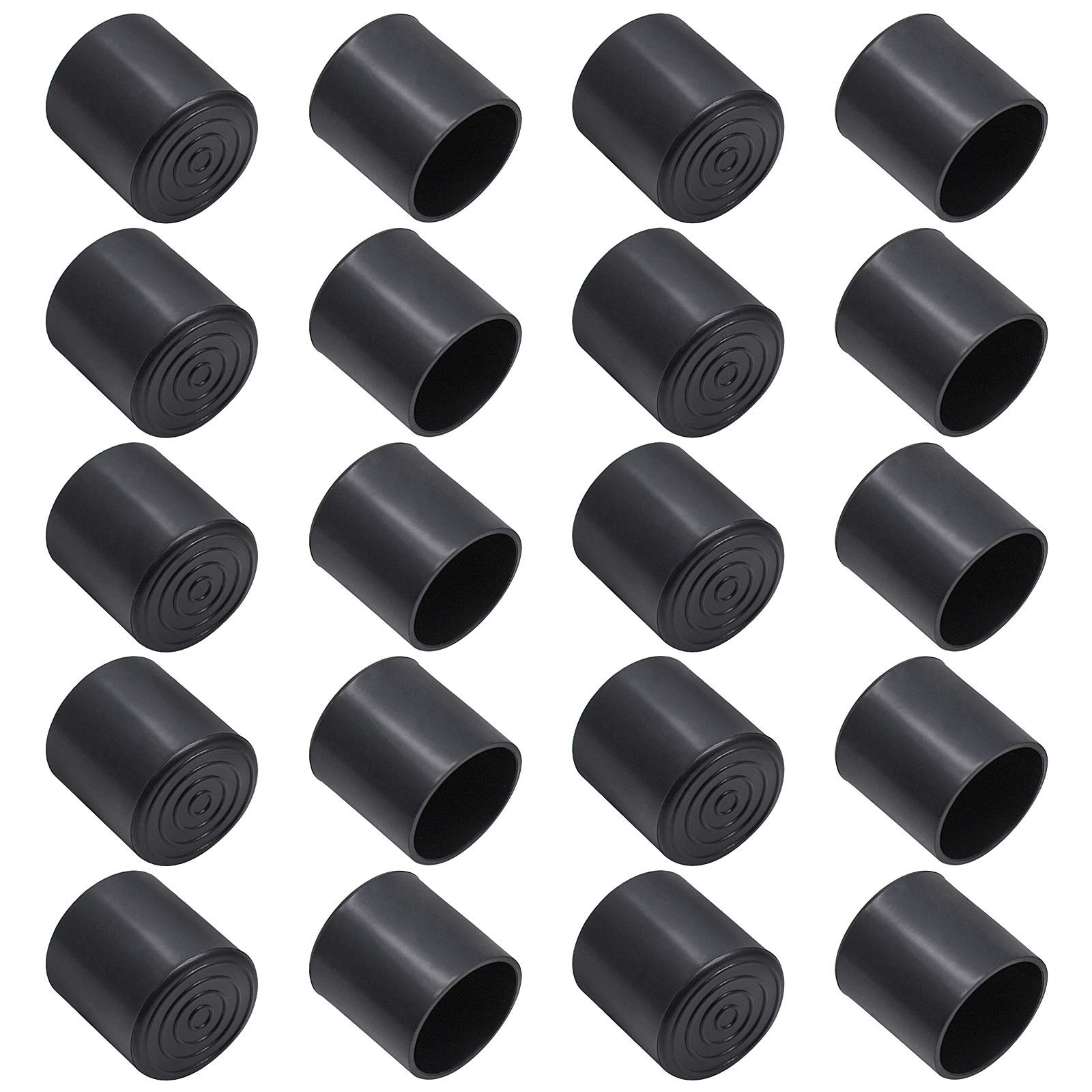 Bonsicoky 20Pcs Round Rubber Furniture Leg Caps 1-1/4/32mm Vinyl Flexible Cha...