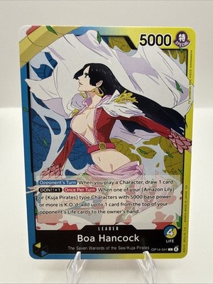 Boa Hancock OP14-041 ONE PIECE Tcg Card Game NM BLUE/YELLOW Leader