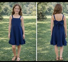 Rare Edition Size 10 Girls Navy Blue Summer Formal Dress