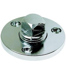 Seachoice 18731 - Garboard Drain and Plug in Chrome Plated Brass
