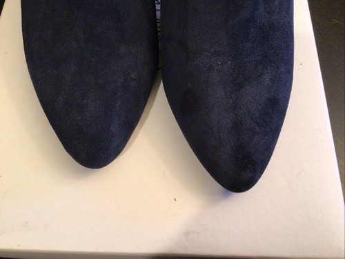 Pre Owned Calvin Klein Bootie Shoes 8.5 Women Jenna Kid Suede Dark Navy 34E7534 - Picture 4 of 9