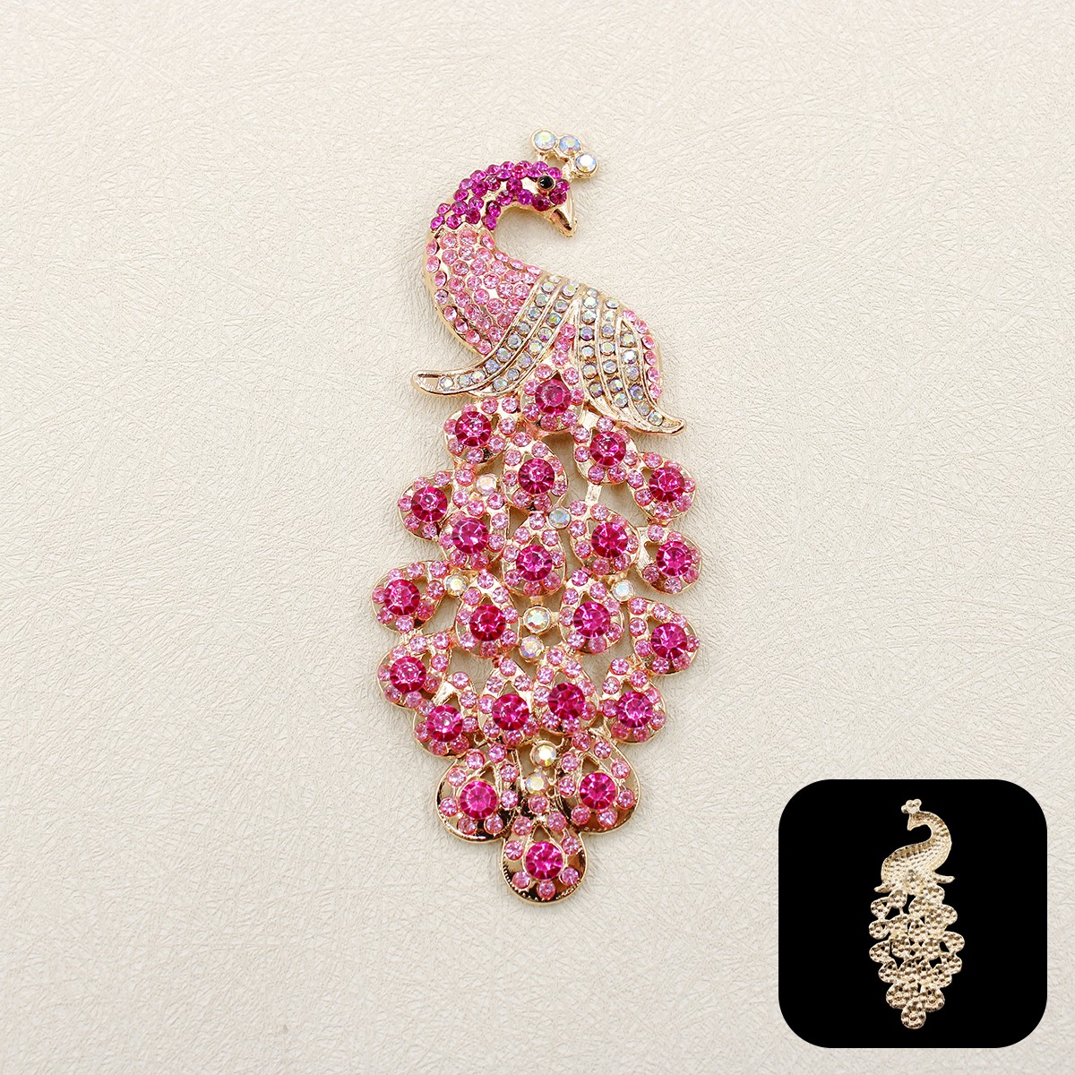 1pc Rhinestone Peacock Decor Materials DIY Phone Case Shinny Accessories Craft