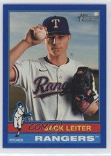 2025 Topps Heritage High Number SP Dark Blue Border Jack Leiter #463 0y5c