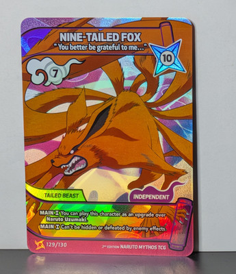 Naruto Mythos TCG Nine-Tailed Fox 129/130 | 2nd Edition Foil