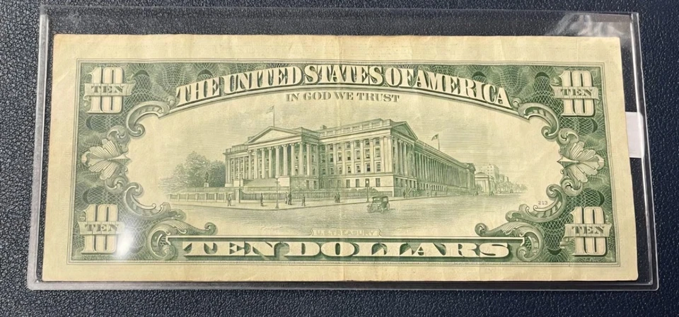 Series 1963 A $10 Green Seal Federal Reserve Note (Chicago) NICE - Image 2 of 2