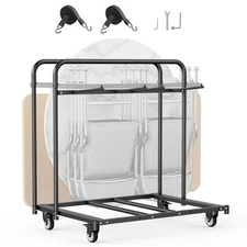 VEVOR Folding Chair Rack Cart for 5 Tables+14 Chairs of 400LBS with Casters