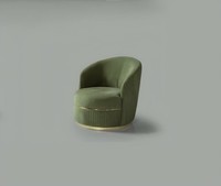 Sessel Einsitzer 1 Sitzer Polster Sitz Designer Textil Sitz Stoff Modern Runder