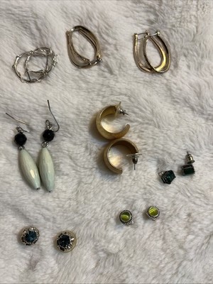 Lot Of 8 Pairs Of Earrings For Pieced Ears Some Vintage