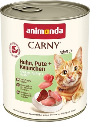 animonda Carny Adult Katzen Nassfutter Huhn + 800 g (6er Pack), Anthrazit
