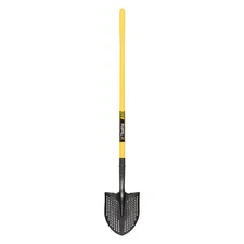 Round Point Mud/Sifting Shovel, 14 ga #2 Blade, Steel Blade, Forward Turn Step,