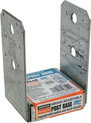 2Simpson Strong-Tie ABU44Z ABU ZMAX Galvanized Adjustable Standoff Post Base 4x4