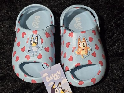 BLUEY & BINGO Kids Molded Clogs Open Toe Swivel-Back Sz. 11-12 New