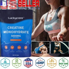 LuckyCare Pure Micronized Vegan Creatine Monohydrate Powder 500g 5g Per Serving