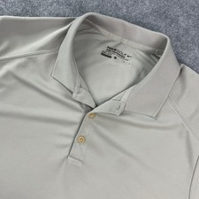 Nike Tour Golf Performance Mens Polo Shirt L Gray Short Sleeve