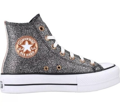 Converse Chuck Taylor All Star Lift Platform Metallic A01301C Size 8.5 Excellent