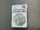 2022 $1 AMERICAN SILVER EAGLE NGC MS70 DON EVERHART HAND SIGNED FLAG LABEL