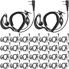 30 Pack Walkie Talkie Earpiece with Mic 2 Pin Extendable Wire Two Way Radio H...