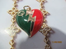GUCCI ZIP PULL   CHARM  1 INCH  RED GREEN GOLD tone,  METAL , SO PRETTY