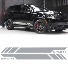 Silver Grey Side Skirt SuperCrew Truck Vinyl Decal Sticker Stripe For Dodge