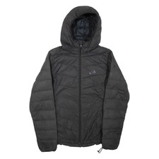 JACK WOLFSKIN Womens Puffer Jacket Grey Hooded UK 12