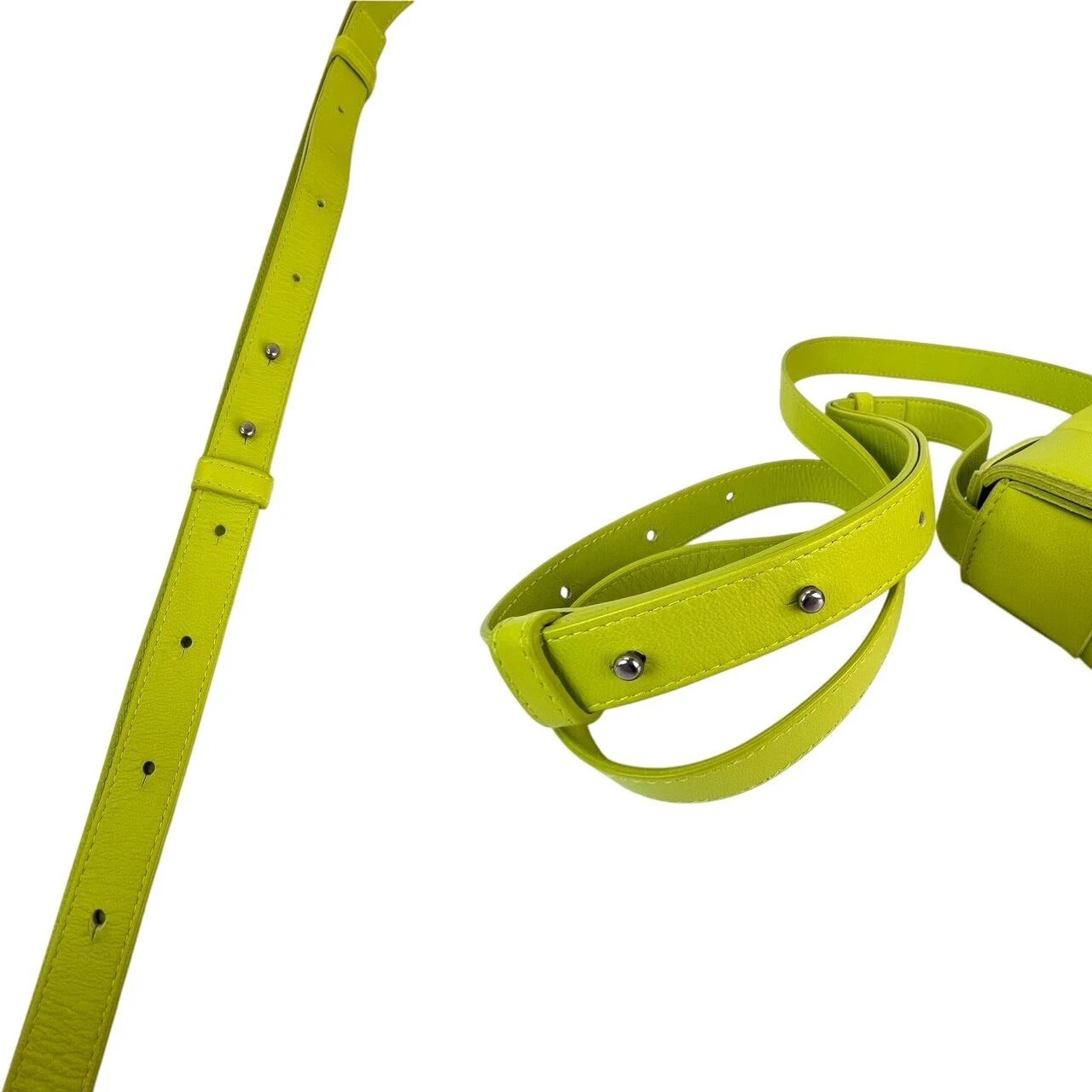 Borsa a tracolla Bottega Veneta Intrecciato Mini Cassetta Lime Pelle di Agnello Wo Taglia Unica