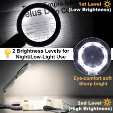 Magnifying Glass with Light and Stand, Foldable Handheld Large Magnifying Gla...