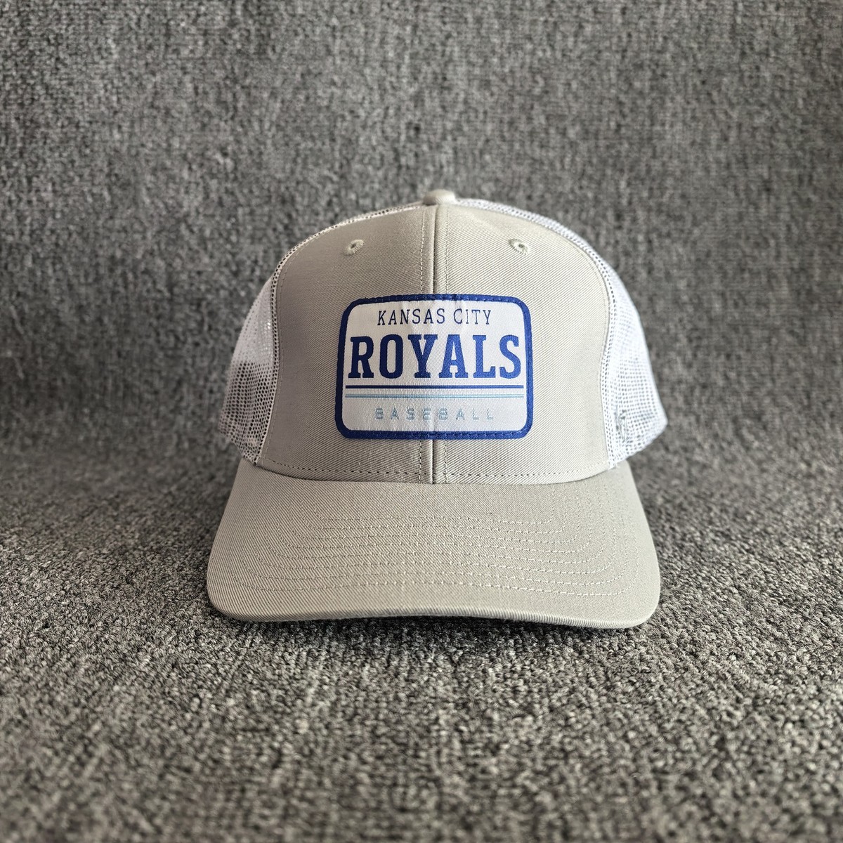 '47 Brand Kansas City Royals MLB Trucker Hat Gray White Snapback Cap Patch Logo