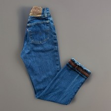 Vintage Levis 501 Jeans 22 Blue Made In USA 80s Straight Leg Denim Workwear