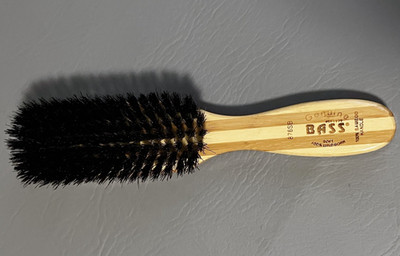Bass Bamboo Semi Oval Hair Brush 876SB Natural Bristle Conditioning Eco-Friendly