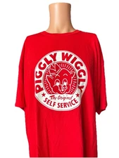 NEW Piggly Wiggly The Original Self Service Red & White Shirt Size 2XL